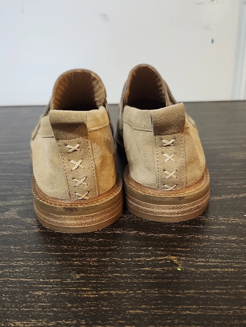 Kelsi Dagger Lens  Almond Suede Loafers Size 8